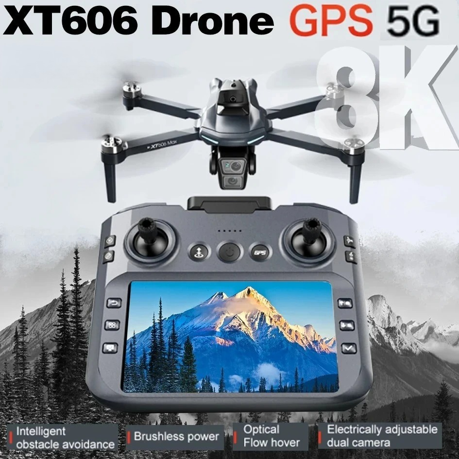 Fpv Brushless Rc Drone 4K - Drone Originale XT606 Professionale con Fotocamera