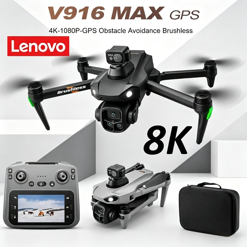 Fpv Brushless Rc Drone 4K - Drone Professionale Lenovo V916MAX 8K HD