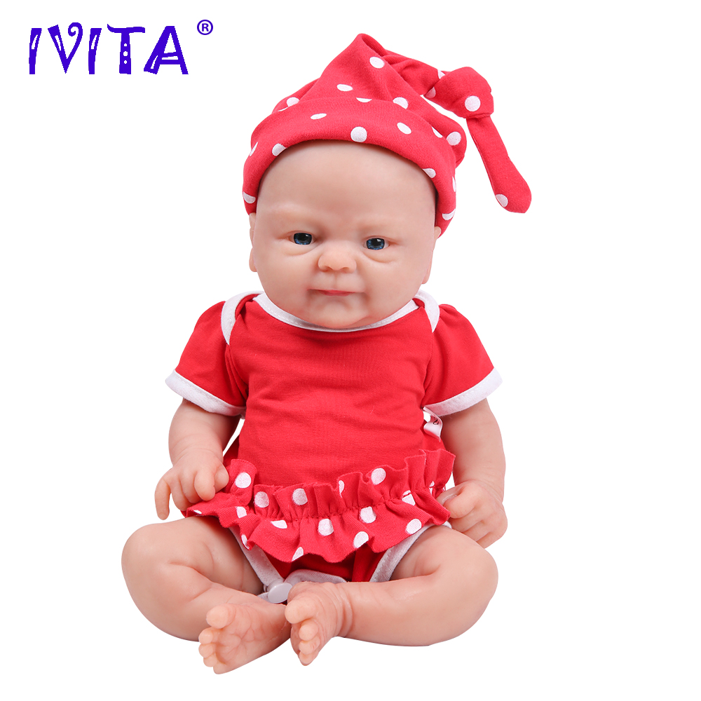 Reborn Baby Doll Silicone Realistic - IVITA Bambola Reborn in Silicone Integrale