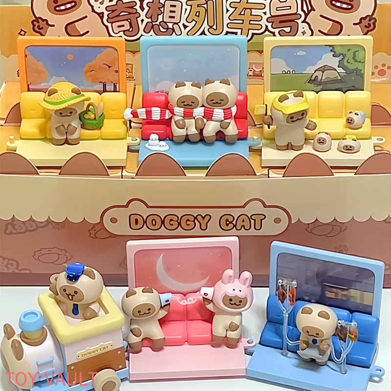 Anime Action Figure Blind Box - Originale Kkv Doggy Cat Fantasy Train