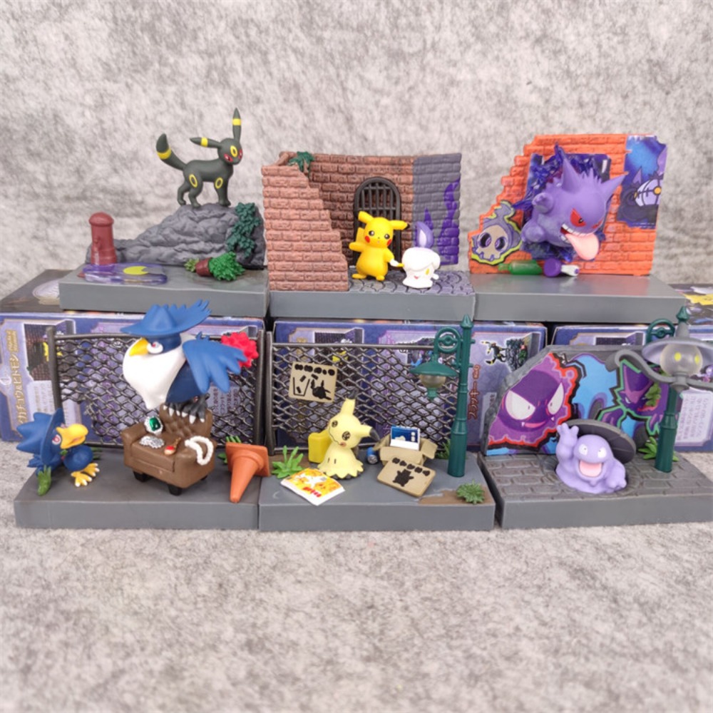 Anime Action Figure Blind Box - Rement Pokemon Town Back Alley At