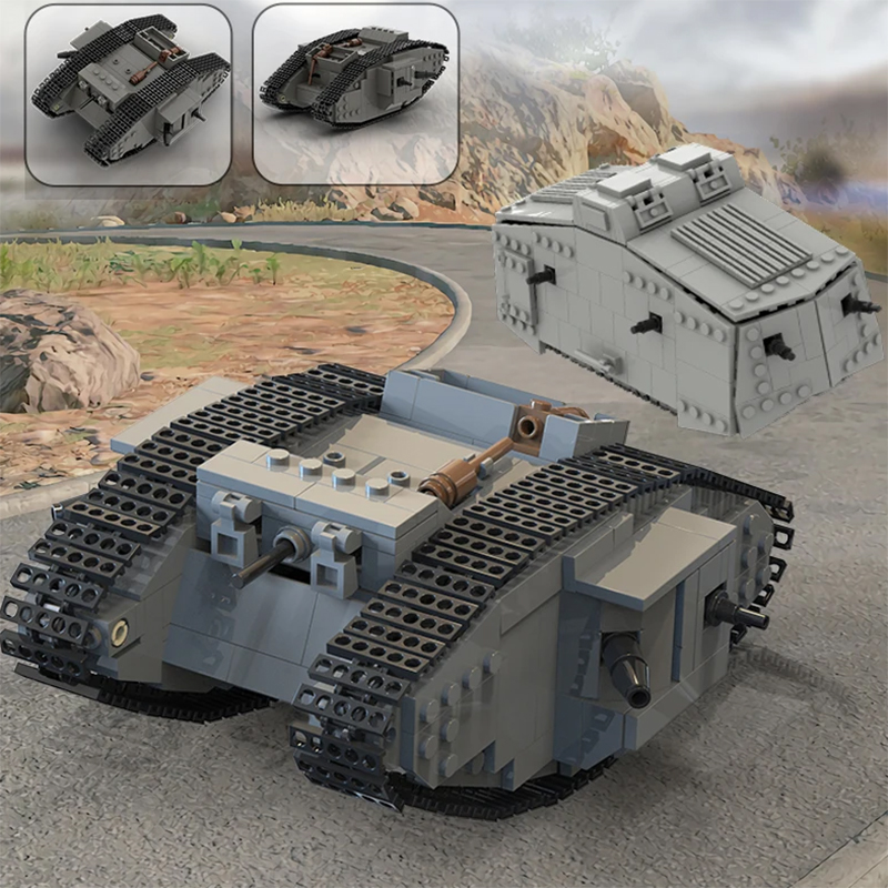 Lego Compatible Military Tank - MOC WW1 Germania Militare A7V Carro
