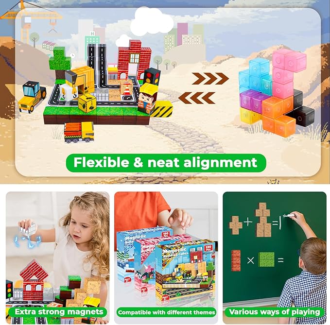Blocchi magnetici da 100 pezzi - Magnetic Building Tiles Set 100Pcs recensione e prezzo