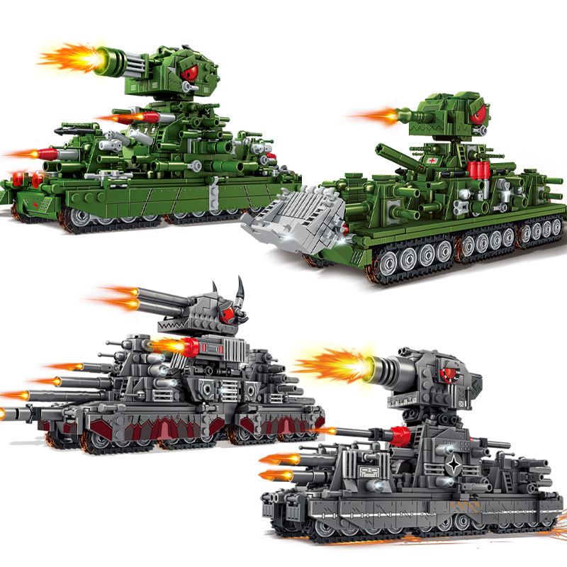 Tank World Cartoon Model Muild - Lego Compatible Military Tank recensione e prezzo