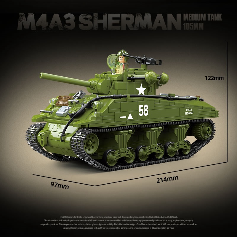 Nuova Seconda Guerra Mondiale  - Lego Compatible Military Tank recensione e prezzo